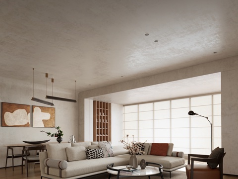  唐汉中-中古风客餐厅3d模型 