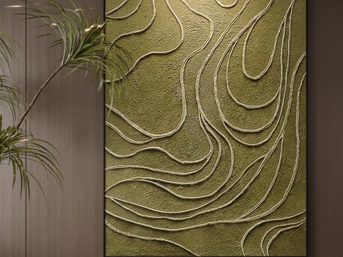 现代中古装饰画su模型