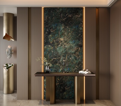 现代意式玄关 玄关柜su模型