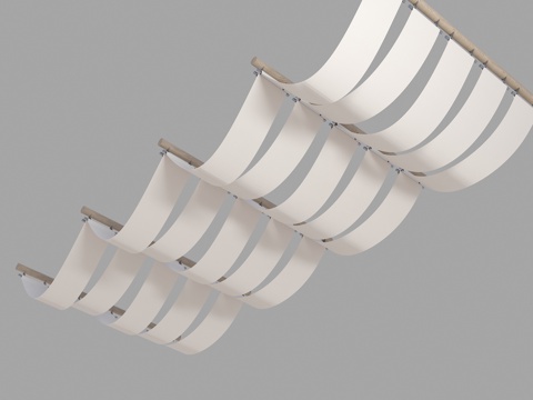 帷慢吊顶 婚庆帷幔 婚庆吊顶 装饰布料吊顶 礼堂吊顶 舞台吊su模型