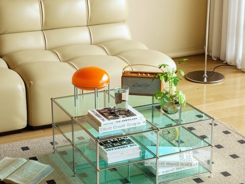 茶几 金属茶几 摆件3d模型