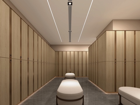  更衣淋浴3d模型 