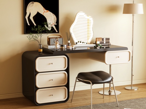 梳妆台 化妆桌 化妆品3d模型