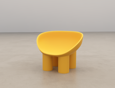 单人休闲凳su模型