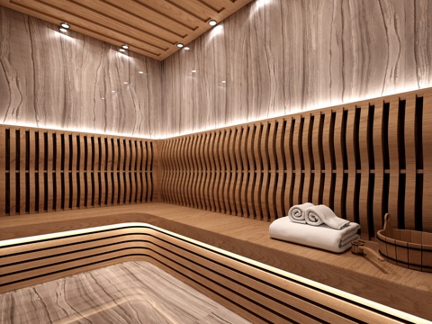  桑拿房3d模型 