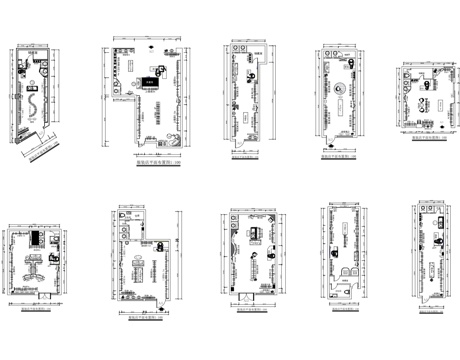 服装店平面布局图合集cad施工图