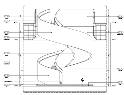 旋转楼梯cad施工图