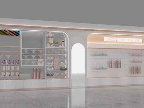  内衣店 针织店3d模型 