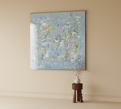 现代玄关挂画su模型