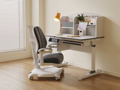 现代儿童书桌椅su模型