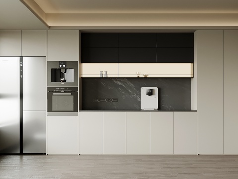 现代意式酒柜 餐边柜su模型