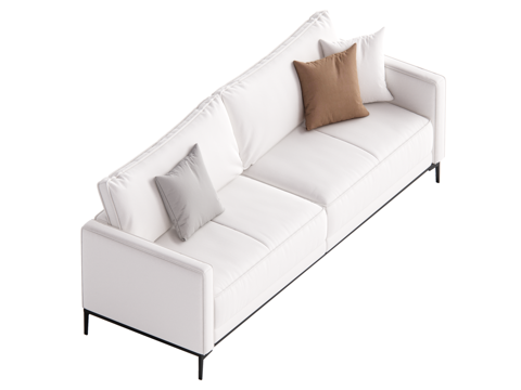 现代双人沙发su模型