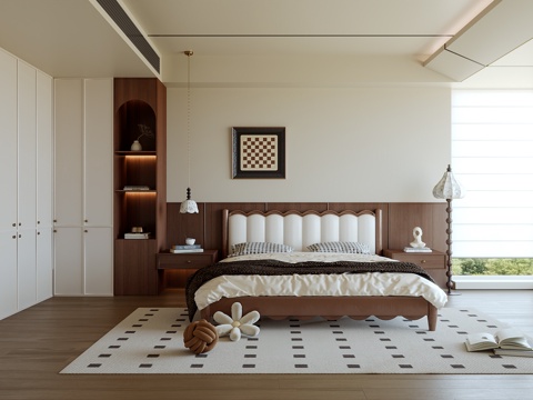 中古风卧室su模型