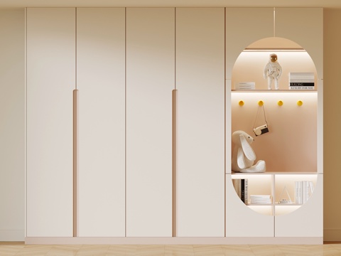 现代儿童衣柜su模型