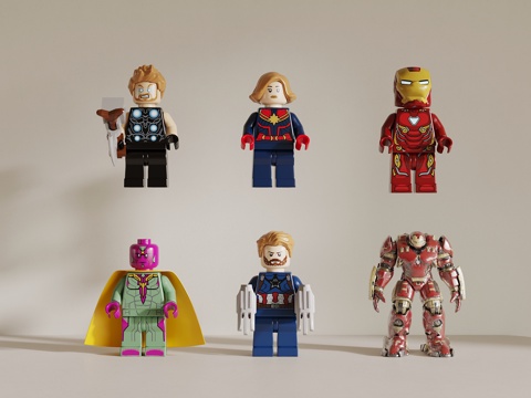 现代儿童玩具 乐高积木su模型