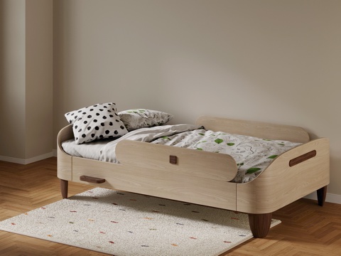 现代儿童床 小孩床su模型