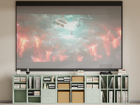 现代书柜 矮书柜 储物柜su模型