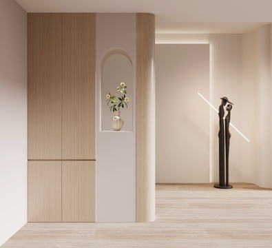 现代玄关 现代雕塑 人形雕塑 落地雕塑su模型