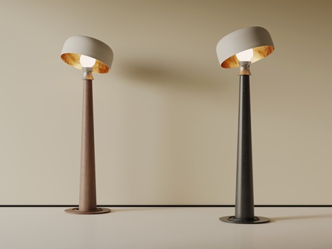 中古风落地灯su模型