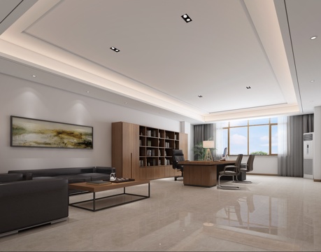  现代总经理办公室3d模型 