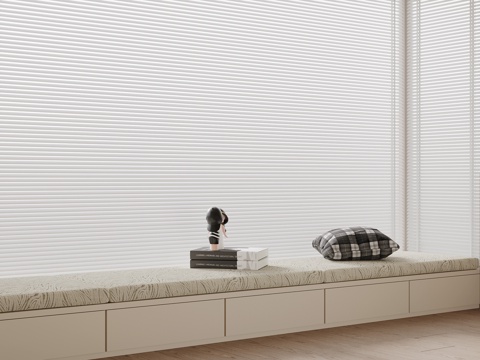 现代飘窗台 坐垫su模型