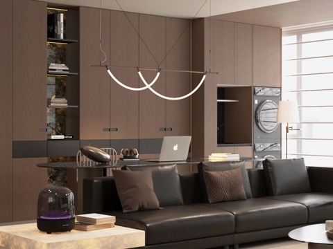  现代意式客餐厅 高级灰客餐厅 横厅客餐厅 轻奢意式客餐厅3d模型 