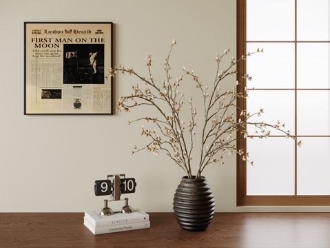 现代饰品摆件 插花花艺 挂画su模型