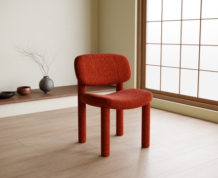 现代单椅 餐椅 书椅su模型