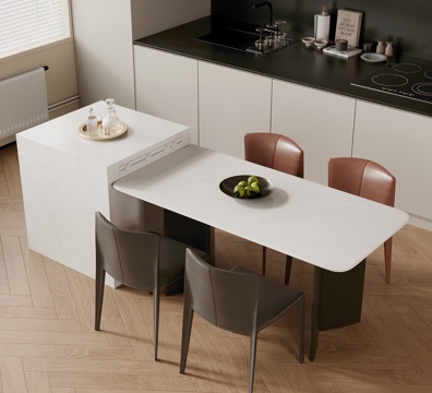 现代岛台 餐桌椅su模型