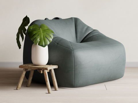 现代单人沙发su模型