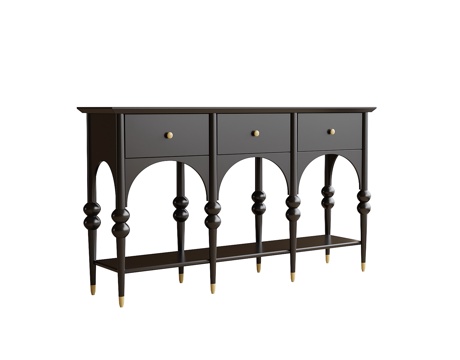 法式玄关柜 边柜 装饰柜su模型