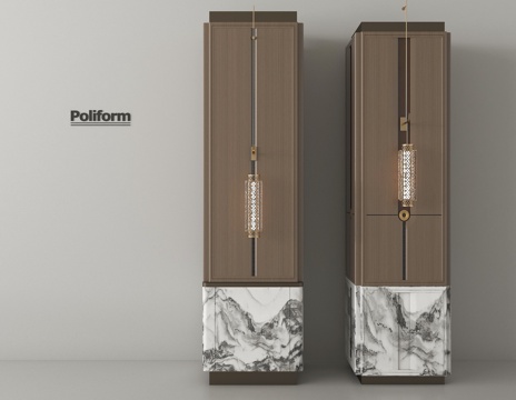 新中式柱子 方柱 柱头 装饰柱 景观柱su模型