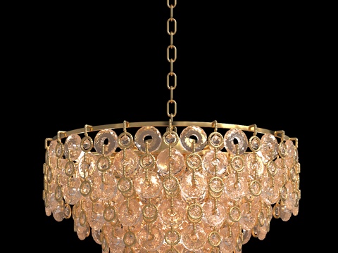  水晶吊灯3d模型 