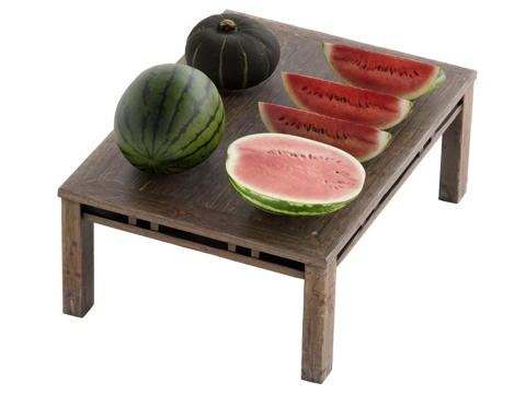 现代老木桌su模型