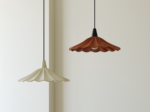  现代中古小吊灯3d模型 