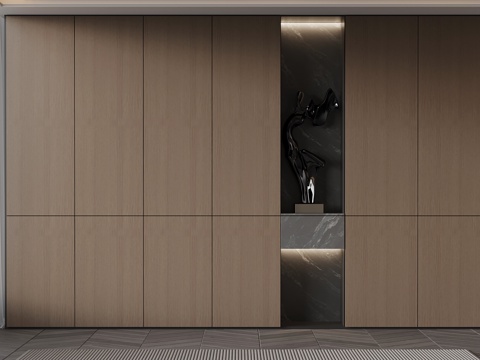 意式衣柜 实木通顶衣柜su模型