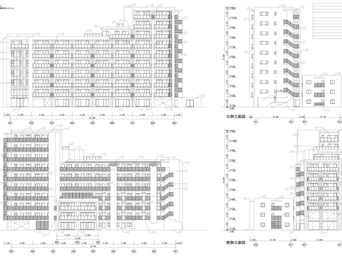 公寓建筑 办公建筑 学校建筑cad施工图