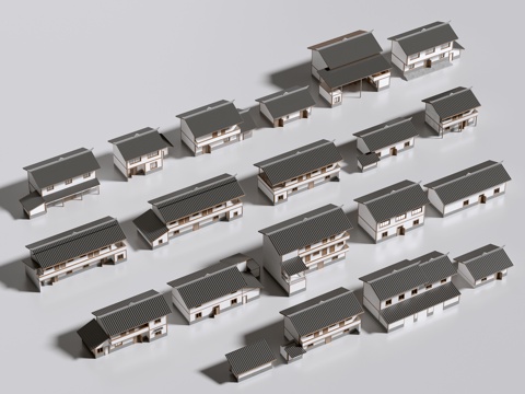  建筑住宅 自建房 农村住宅 自建别墅  农村自建房3d模型 