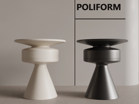 现代边几 圆几su模型