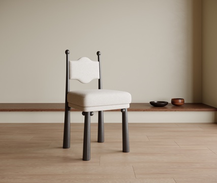 现代单椅 餐椅 书椅su模型