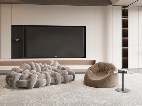 现代懒人沙发su模型