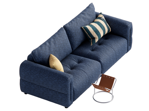 现代双人沙发su模型