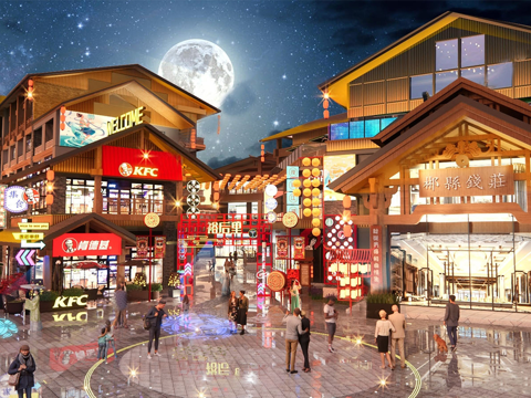 新中式商业步行街 商业外摆 文化街区 商业街.rarsu模型