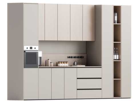 现代餐边柜su模型