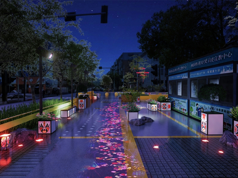 现代商业景观 城市更新 街区空间su模型