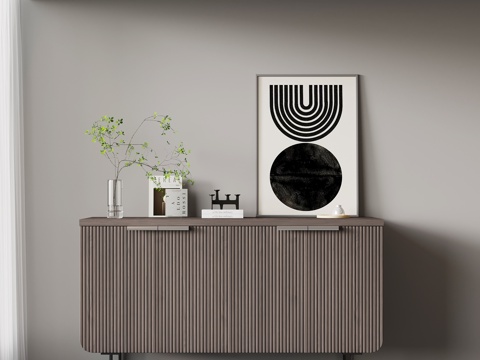 现代意式玄关柜 边柜su模型