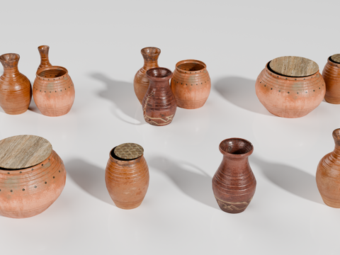 陶罐 陶器 器皿 罐子 陶土罐su模型