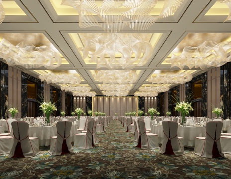  新古典宴会厅3d模型 