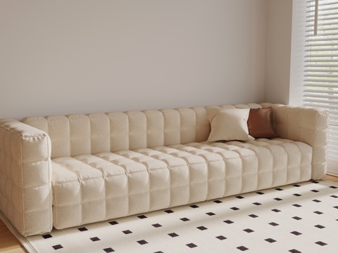 现代多人沙发 休闲沙发su模型