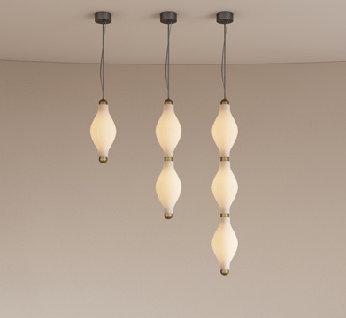 现代轻奢吊灯 多头吊灯 床头吊灯 金属吊灯 复古吊灯su模型